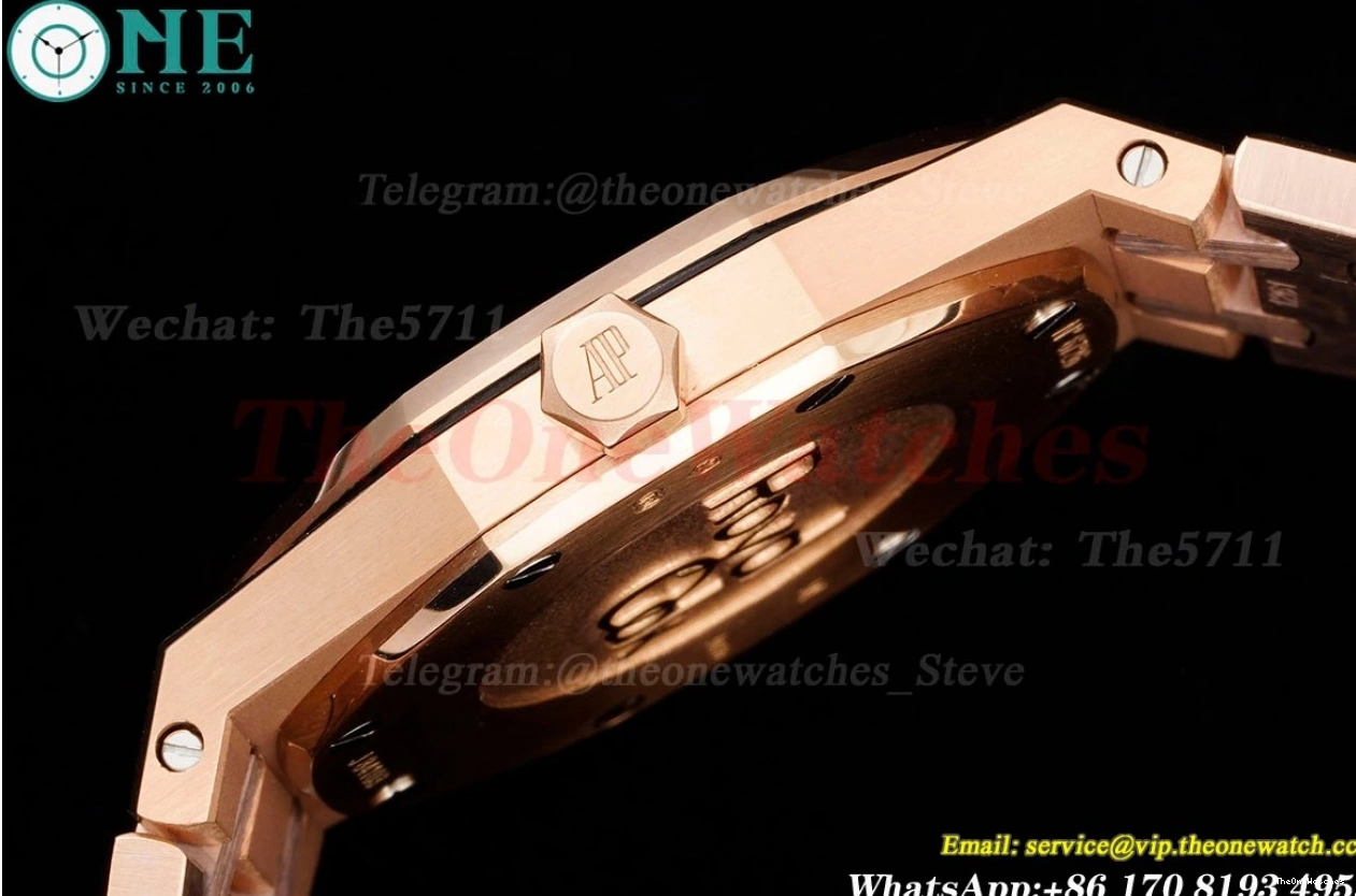 Oak Qtz Ladies RG JJF Swiss 33mm Diamond Grey RG Royal 0405